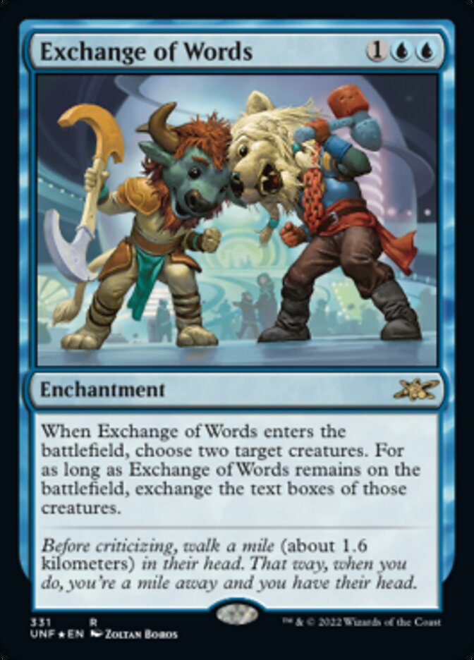 Exchange of Words (Galaxy Foil) [Unfinity] | The Time Vault CA