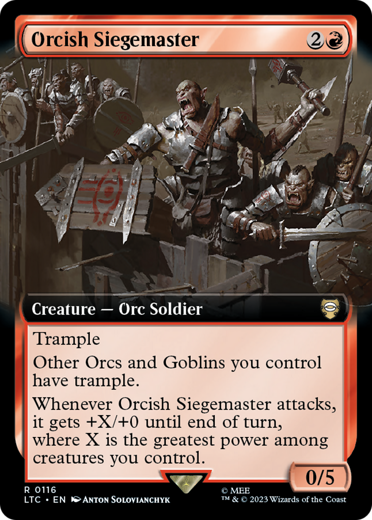 Orcish Siegemaster (Extended Art) [The Lord of the Rings: Tales of Middle-Earth Commander] | The Time Vault CA