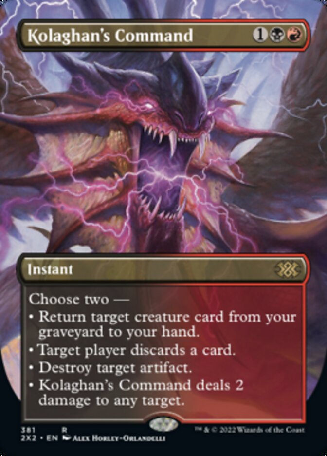 Kolaghan's Command (Borderless Alternate Art) [Double Masters 2022] | The Time Vault CA