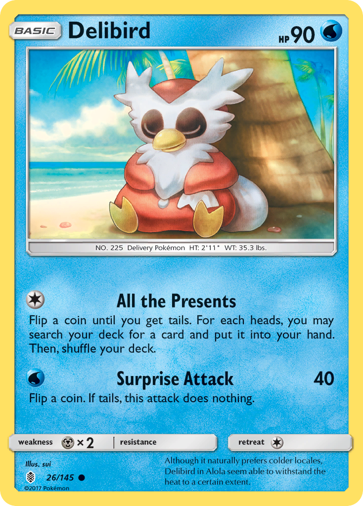 Delibird (26/145) [Sun & Moon: Guardians Rising] | The Time Vault CA