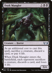 Dusk Mangler [The List Reprints] | The Time Vault CA