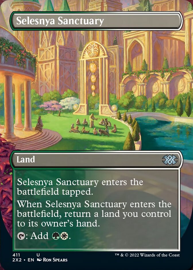 Selesnya Sanctuary (Borderless Alternate Art) [Double Masters 2022] | The Time Vault CA