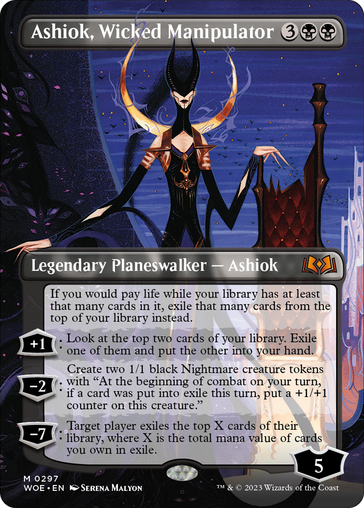 Ashiok, Wicked Manipulator (Borderless Alternate Art) [Wilds of Eldraine] | The Time Vault CA