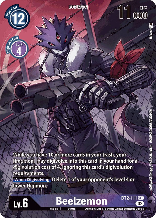 Beelzemon [BT2-111] (Alternate Art) [Starter Deck: Beelzemon Advanced Deck Set] | The Time Vault CA