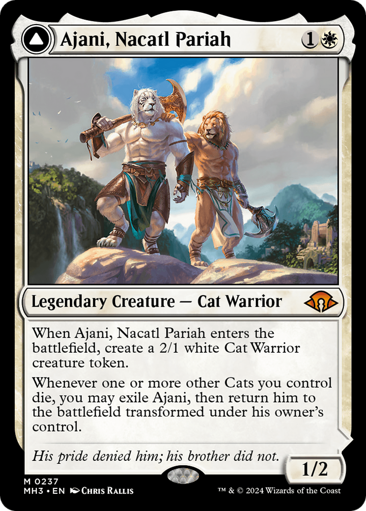 Ajani, Nacatl Pariah // Ajani, Nacatl Avenger [Modern Horizons 3] | The Time Vault CA