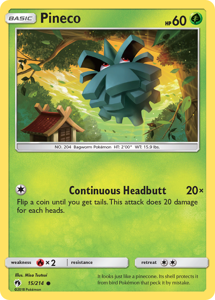 Pineco (15/214) [Sun & Moon: Lost Thunder] | The Time Vault CA
