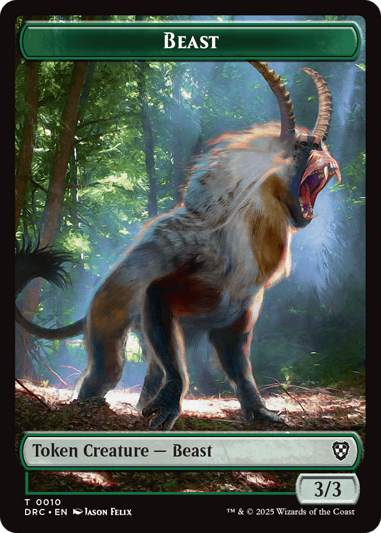 Beast (0010) // Beast (0011) Double-Sided Token [Aetherdrift Commander] | The Time Vault CA