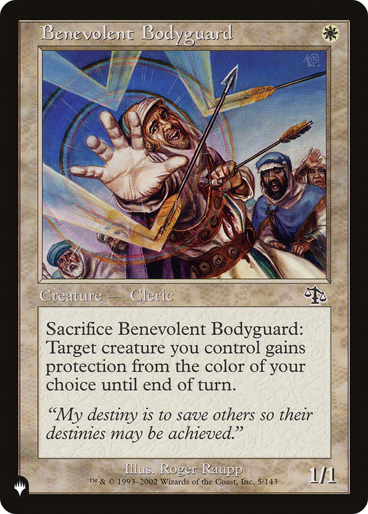 Benevolent Bodyguard [The List] | The Time Vault CA