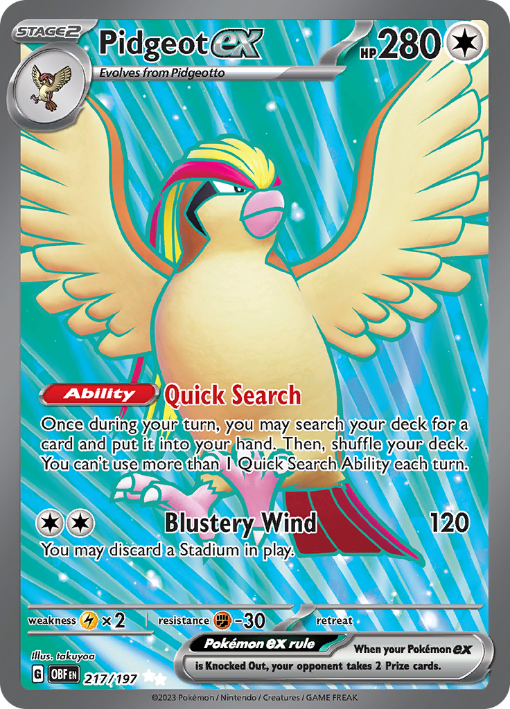 Pidgeot ex (217/197) [Scarlet & Violet: Obsidian Flames] | The Time Vault CA