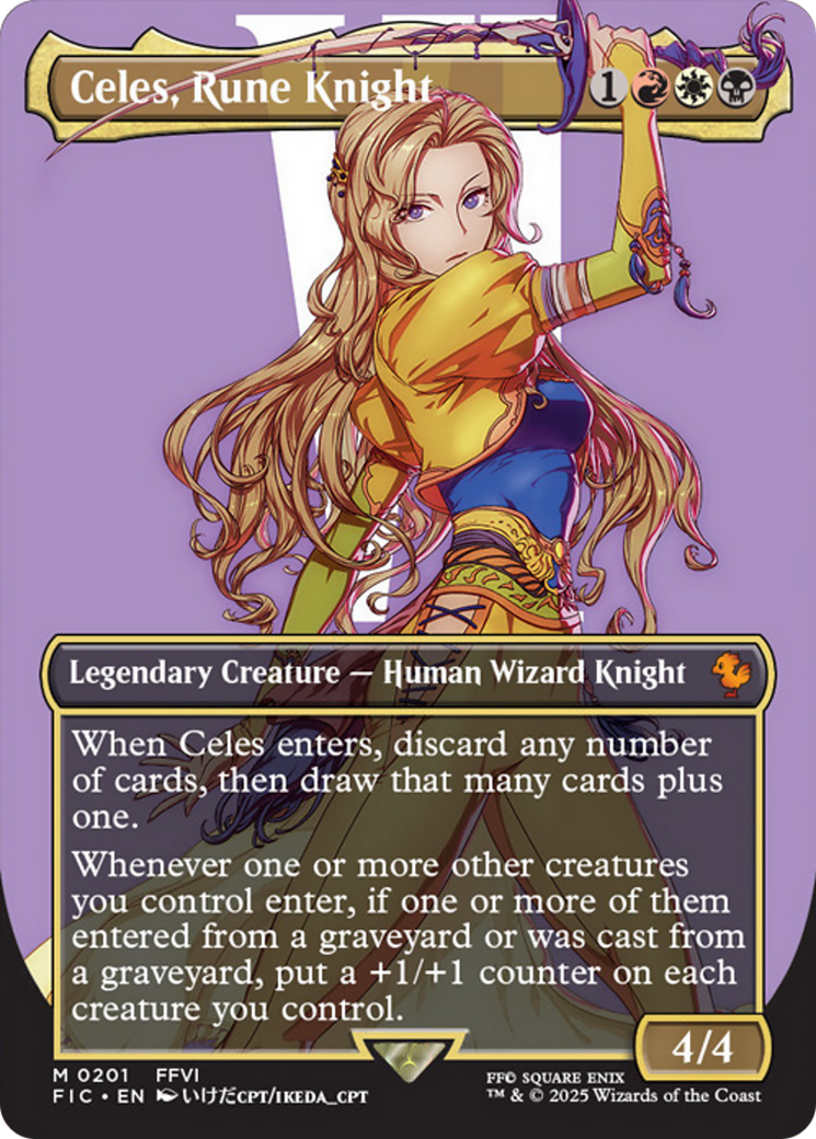 Celes, Rune Knight (Borderless) [FINAL FANTASY Commander] | The Time Vault CA
