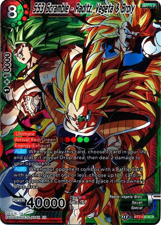 SS3 Scramble - Raditz, Vegeta & Broly (BT7-130) [Assault of the Saiyans] | The Time Vault CA