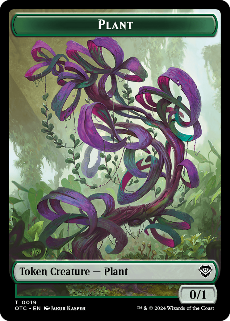 Plant Warrior // Plant Double-Sided Token [Outlaws of Thunder Junction Commander Tokens] | The Time Vault CA
