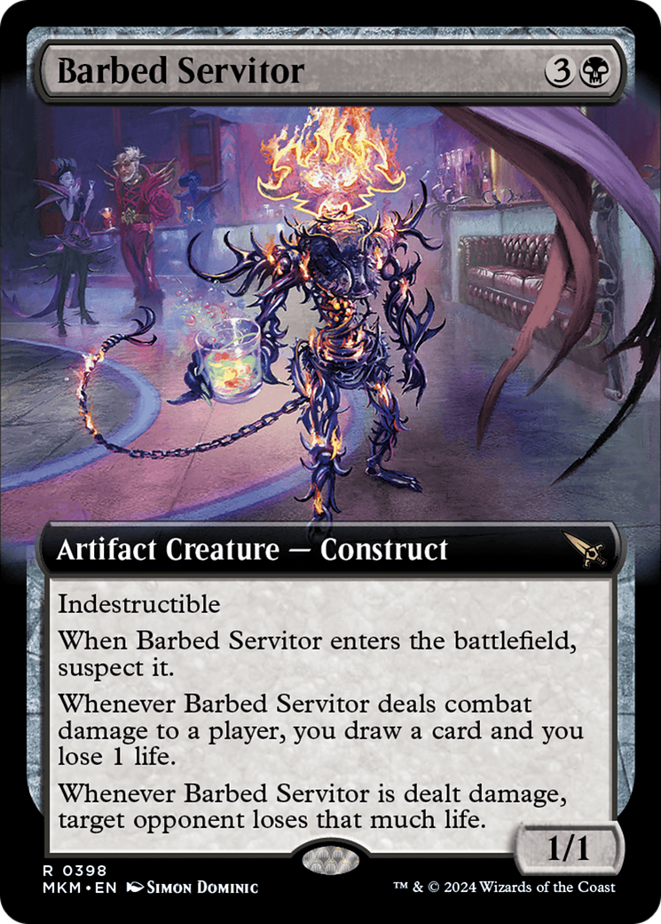 Barbed Servitor (Extended Art) [Murders at Karlov Manor] | The Time Vault CA