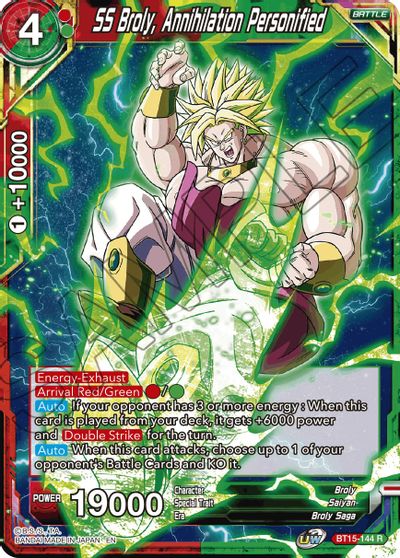 SS Broly, Annihilation Personified (BT15-144) [Saiyan Showdown] | The Time Vault CA
