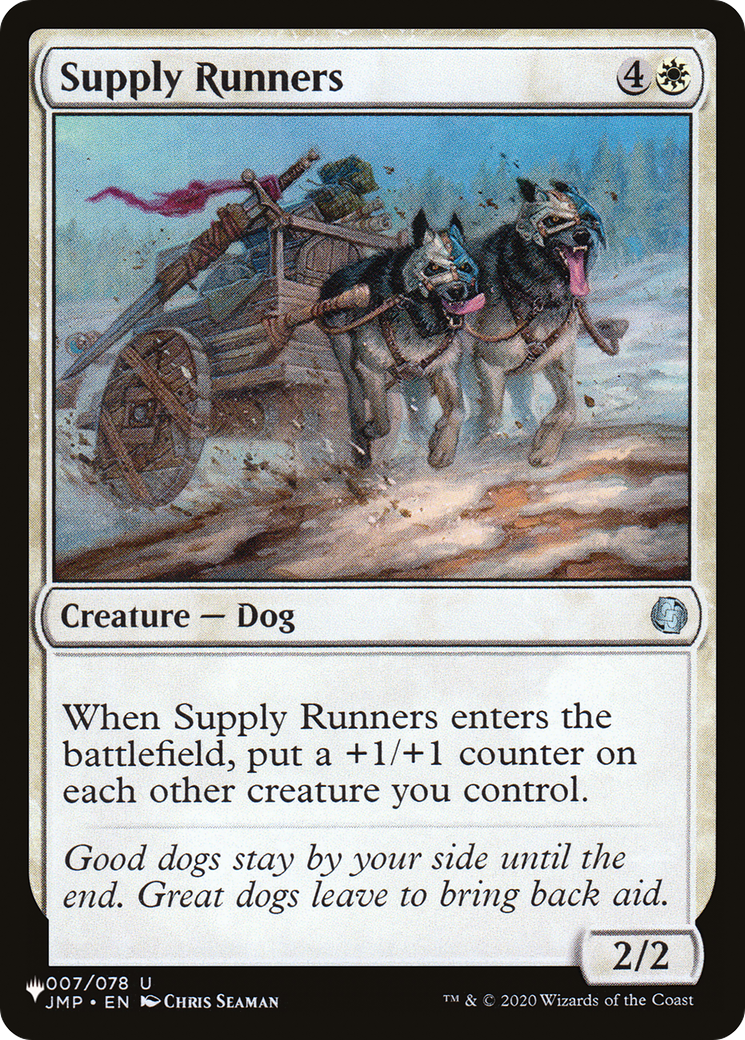 Supply Runners [The List] | The Time Vault CA