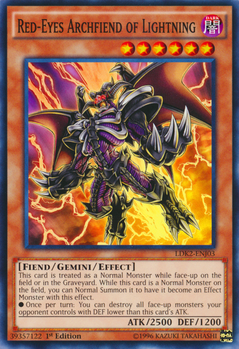 Red-Eyes Archfiend of Lightning [LDK2-ENJ03] Common | The Time Vault CA