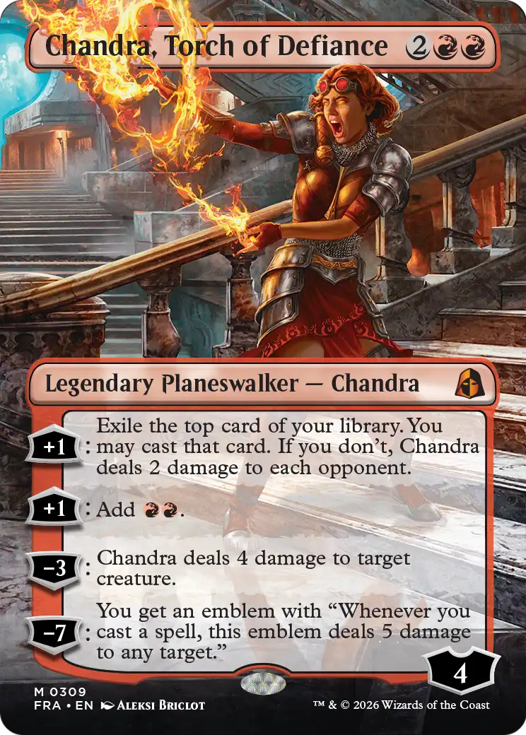Chandra, Torch of Defiance (Borderless) [Reality Fracture] | The Time Vault CA