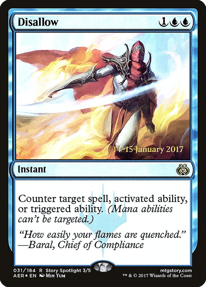 Disallow [Aether Revolt Prerelease Promos] | The Time Vault CA