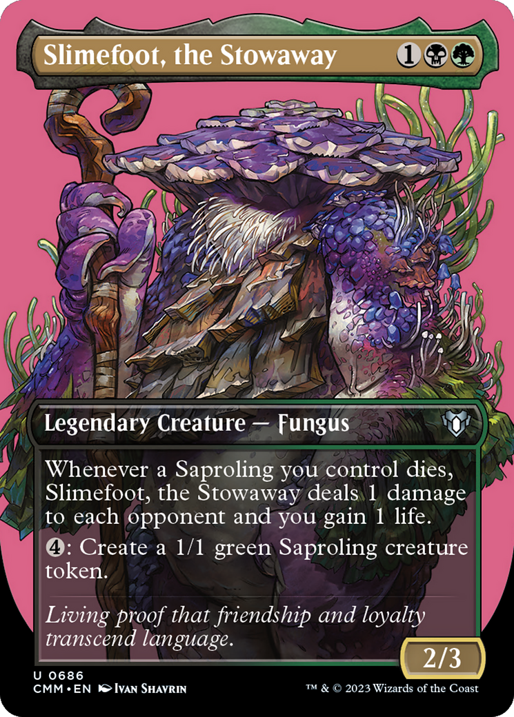 Slimefoot, the Stowaway (Borderless Profile) [Commander Masters] | The Time Vault CA