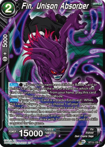 Fin, Unison Absorber (BT15-129) [Saiyan Showdown] | The Time Vault CA