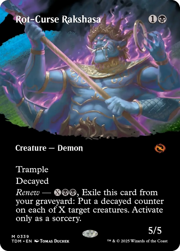 Rot-Curse Rakshasa (Borderless) [Tarkir: Dragonstorm] | The Time Vault CA
