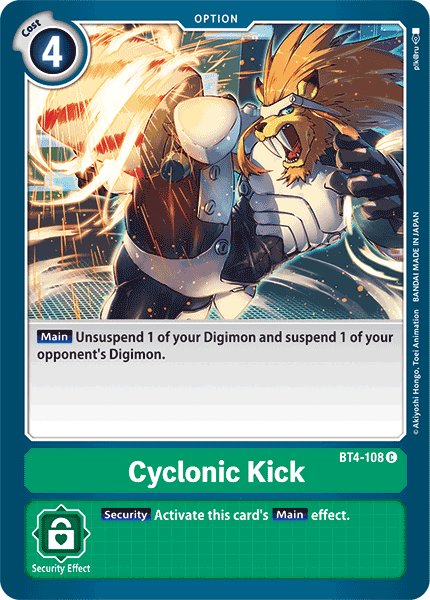 Cyclonic Kick [BT4-108] [Great Legend] | The Time Vault CA