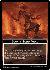 Bounty: Lord Fajjal // Bounty Rules Double-Sided Token [Outlaws of Thunder Junction Commander Tokens] | The Time Vault CA