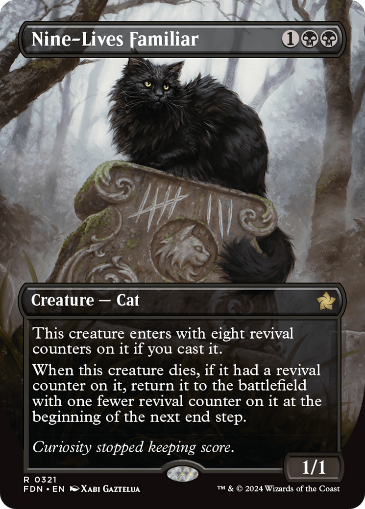 Nine-Lives Familiar (Borderless) [Foundations] | The Time Vault CA