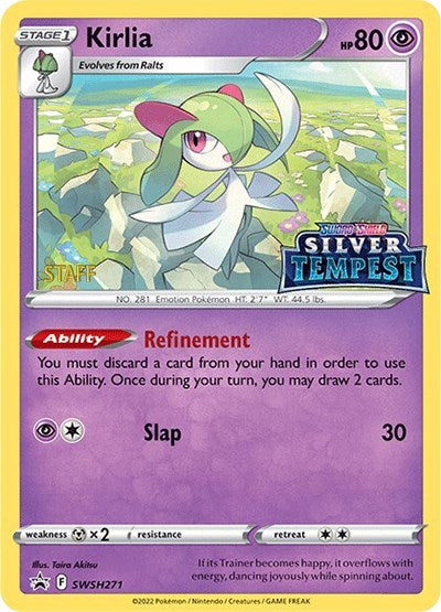 Kirlia (SWSH271) (Prerelease) (Staff) [Sword & Shield: Black Star Promos] | The Time Vault CA