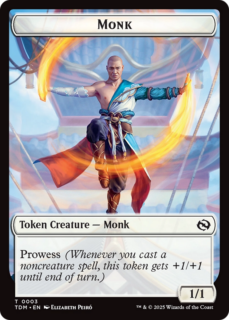 Copy // Monk Double-Sided Token [Tarkir: Dragonstorm Tokens] | The Time Vault CA