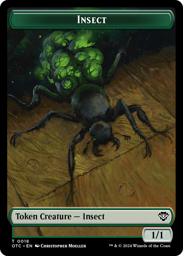 Insect // Elemental (0017) Double-Sided Token [Outlaws of Thunder Junction Commander Tokens] | The Time Vault CA