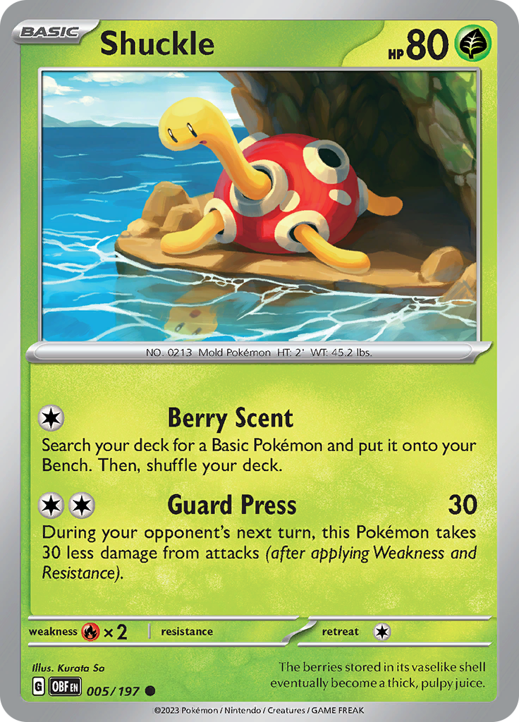 Shuckle (005/197) [Scarlet & Violet: Obsidian Flames] | The Time Vault CA