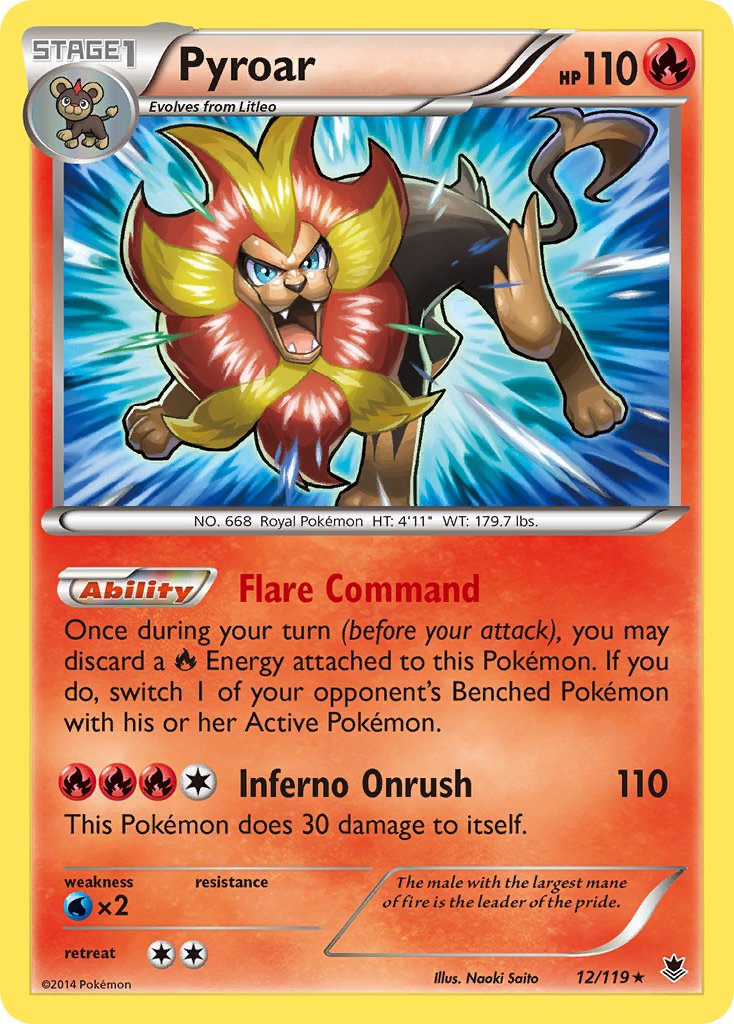Pyroar (12/119) (Theme Deck Exclusive) [XY: Phantom Forces] | The Time Vault CA