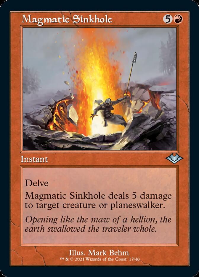 Magmatic Sinkhole (Retro Foil Etched) [Modern Horizons] | The Time Vault CA