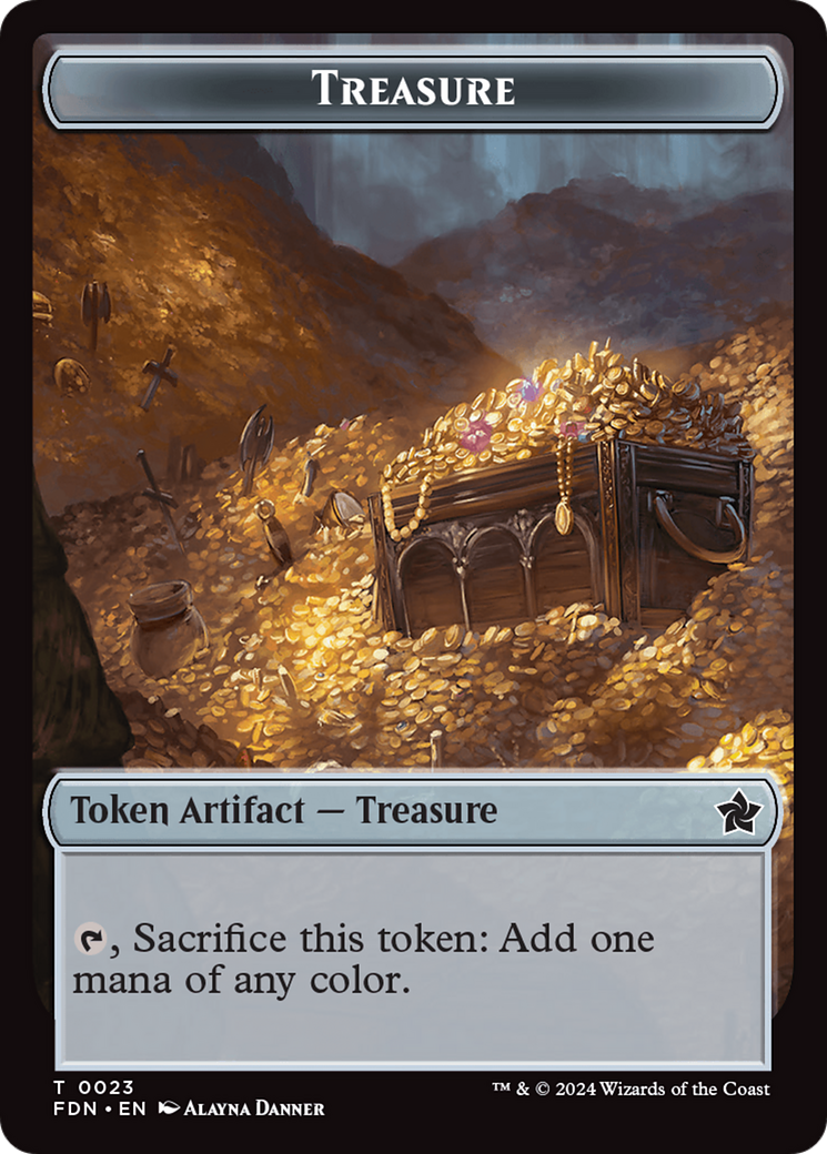 Goblin // Treasure Double-Sided Token [Foundations Tokens] | The Time Vault CA