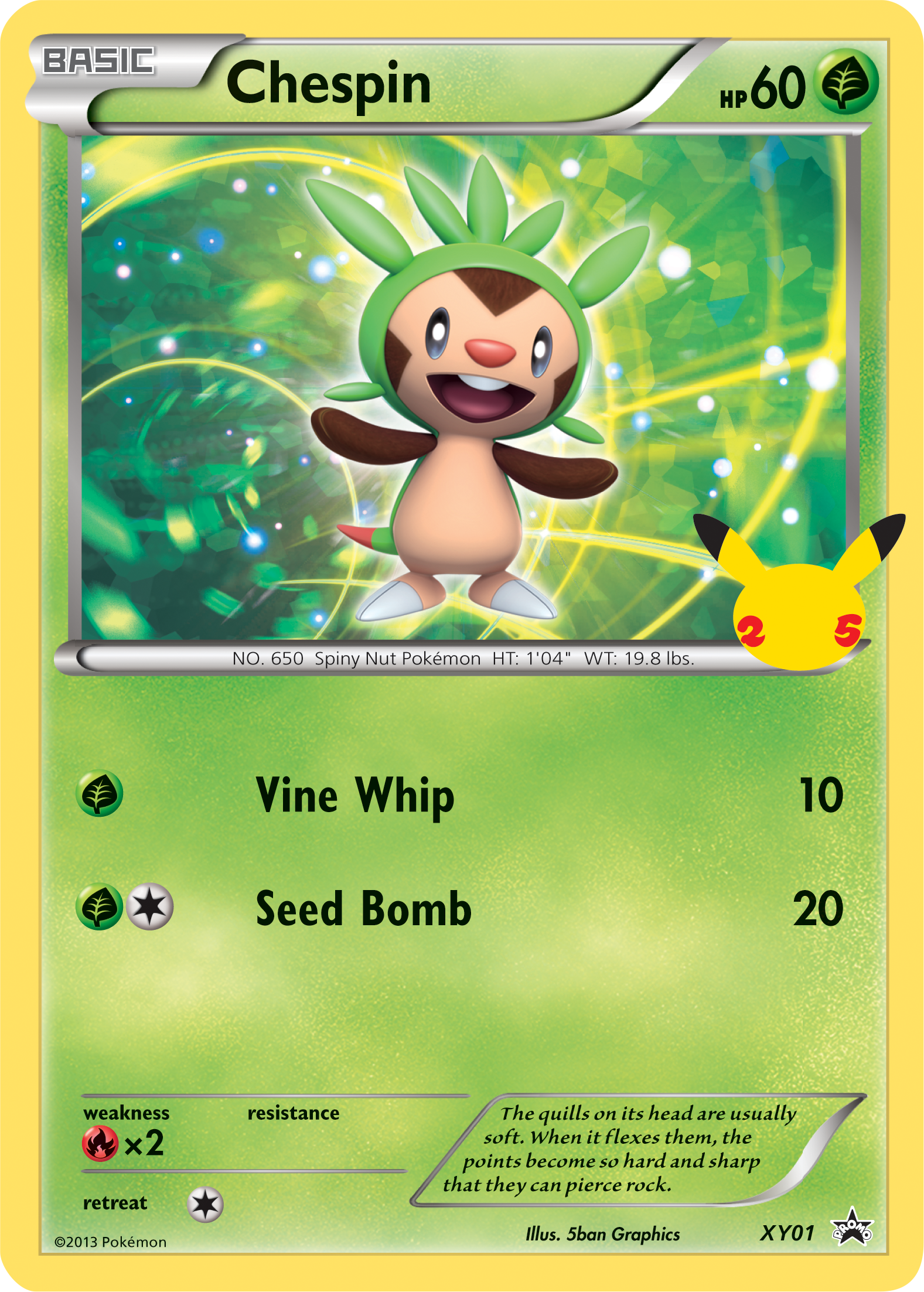 Chespin (XY01) (Jumbo Card) [First Partner Pack] | The Time Vault CA