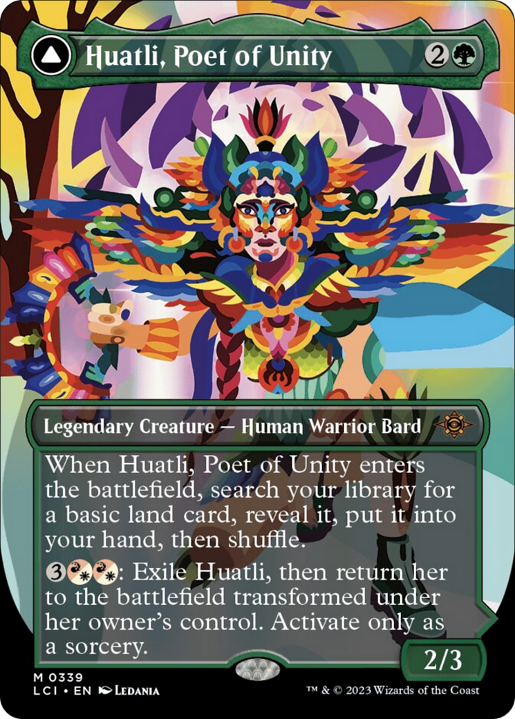 Huatli, Poet of Unity // Roar of the Fifth People (Borderless) [The Lost Caverns of Ixalan] | The Time Vault CA