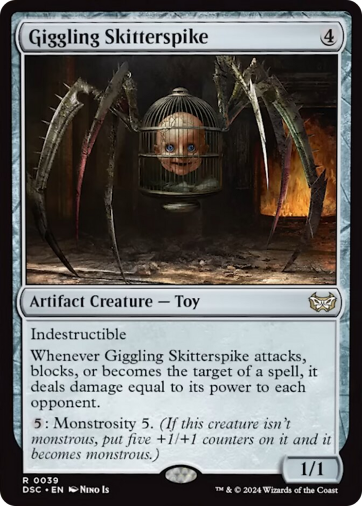 Giggling Skitterspike (Extended Art) [Duskmourn: House of Horror Commander] | The Time Vault CA