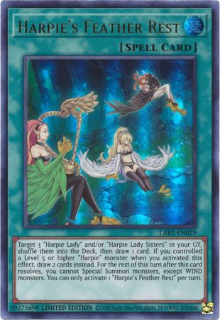 Harpie's Feather Rest [LART-EN029] Ultra Rare | The Time Vault CA