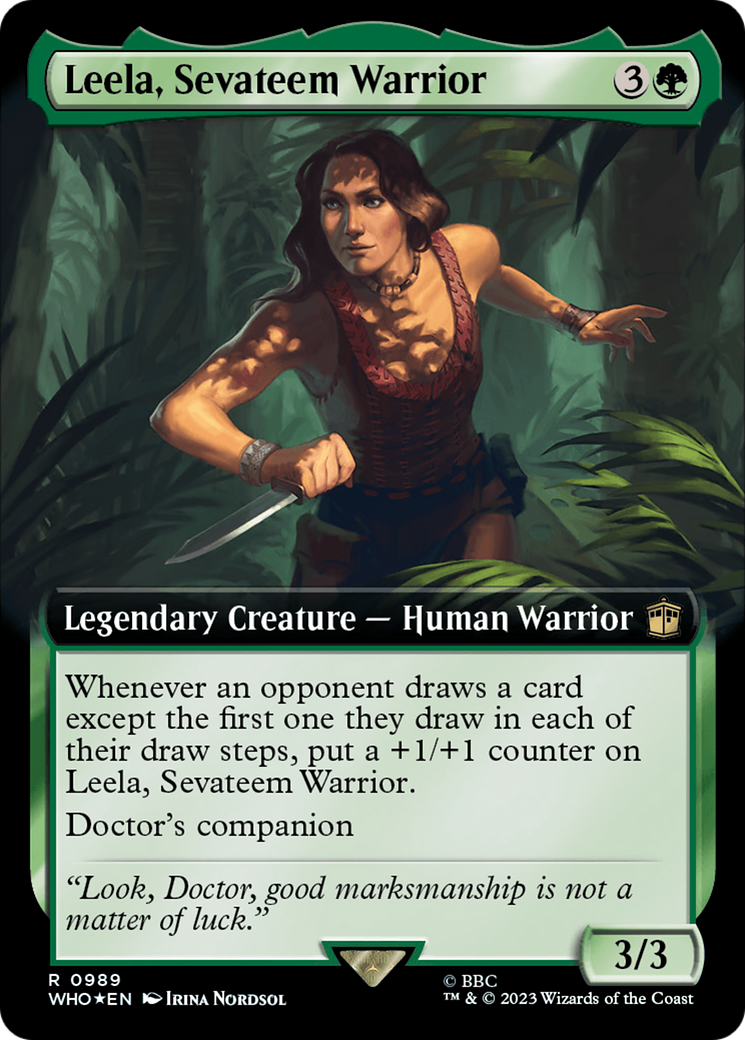 Leela, Sevateem Warrior (Extended Art) (Surge Foil) [Doctor Who] | The Time Vault CA