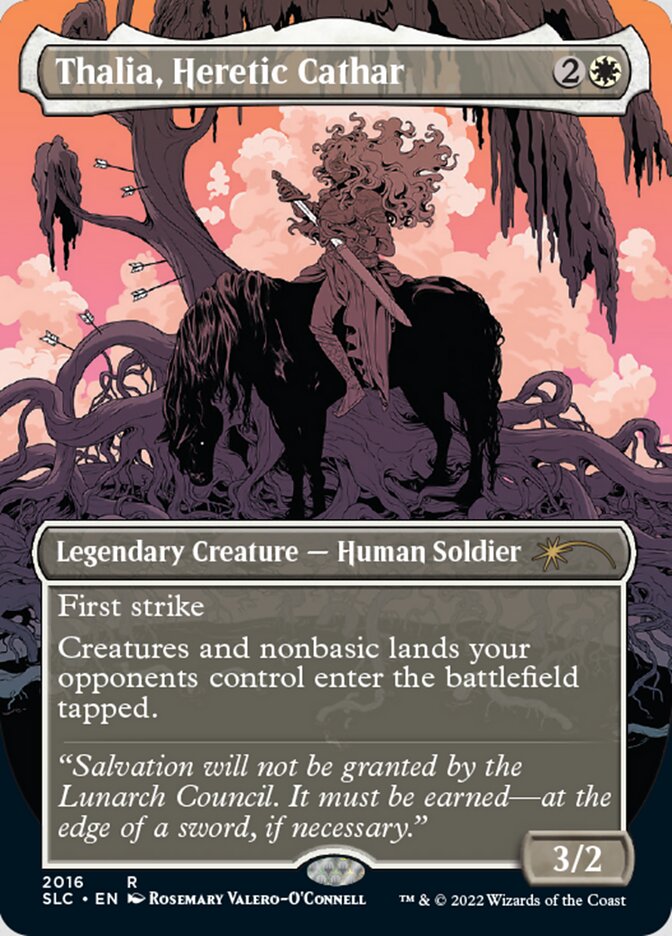 Thalia, Heretic Cathar (Borderless) [Secret Lair Countdown Kit] | The Time Vault CA