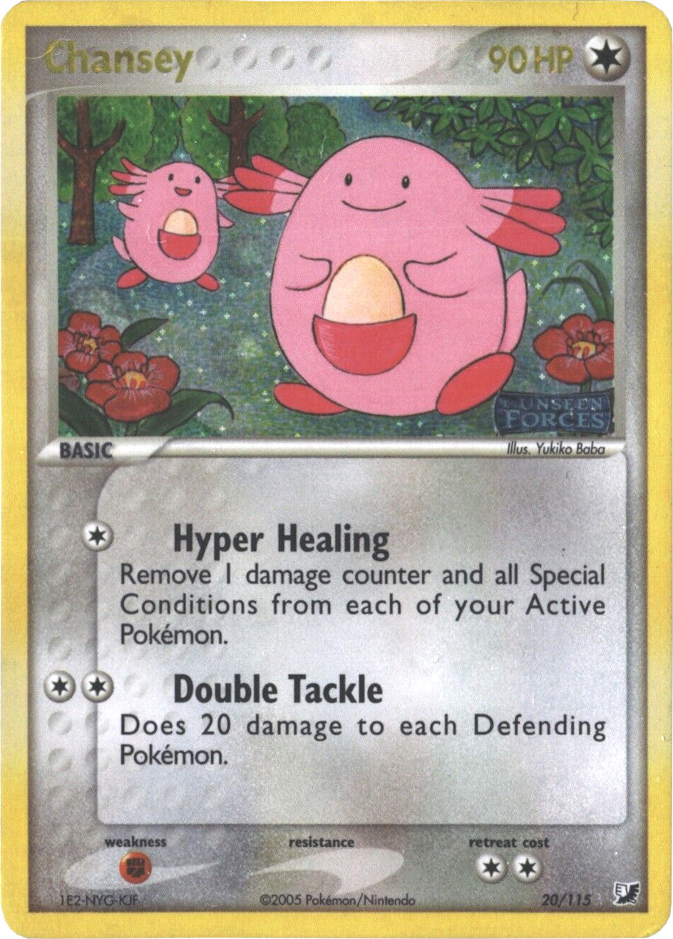 Chansey (20/115) (Stamped) [EX: Unseen Forces] | The Time Vault CA