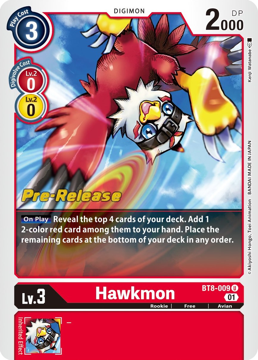 Hawkmon [BT8-009] [New Awakening Pre-Release Cards] | The Time Vault CA