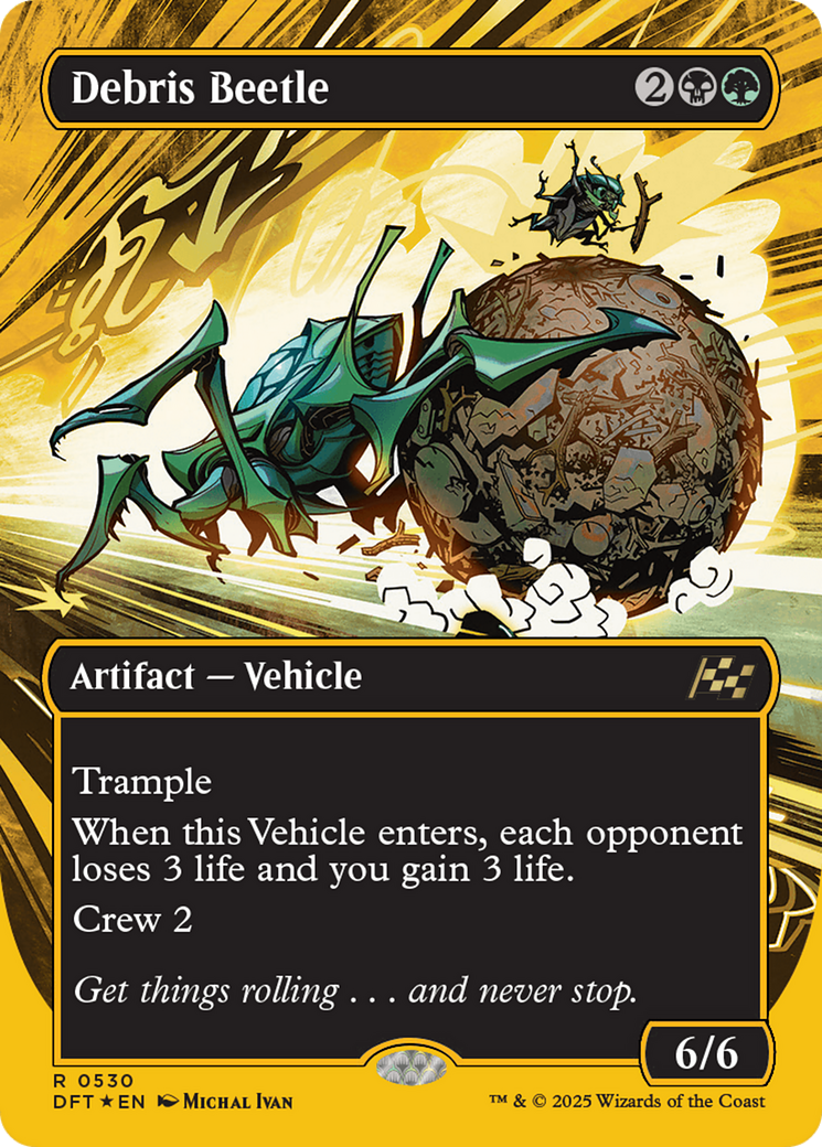 Debris Beetle (Borderless) (First-Place Foil) [Aetherdrift] | The Time Vault CA