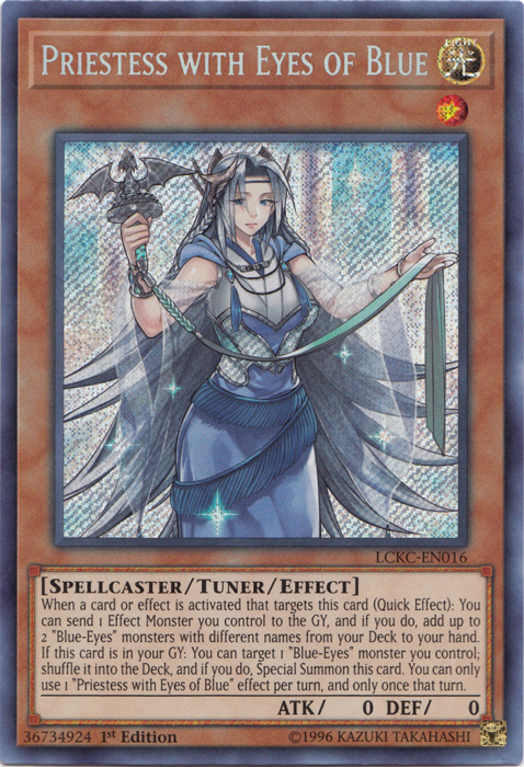 Priestess with Eyes of Blue [LCKC-EN016] Secret Rare | The Time Vault CA