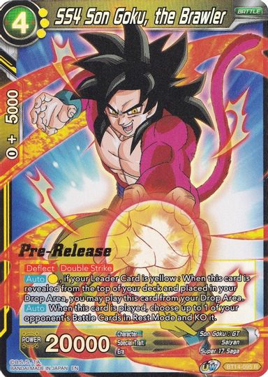 SS4 Son Goku, the Brawler (BT14-095) [Cross Spirits Prerelease Promos] | The Time Vault CA