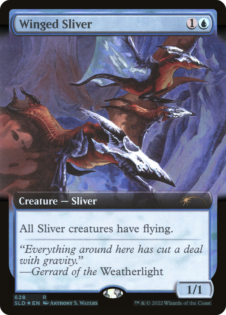 Winged Sliver (Extended Art) [Secret Lair Drop Promos] | The Time Vault CA