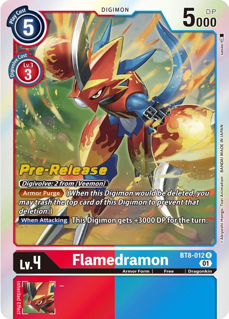 Flamedramon [BT8-012] [New Awakening Pre-Release Cards] | The Time Vault CA