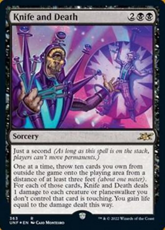 Knife and Death (Galaxy Foil) [Unfinity] | The Time Vault CA