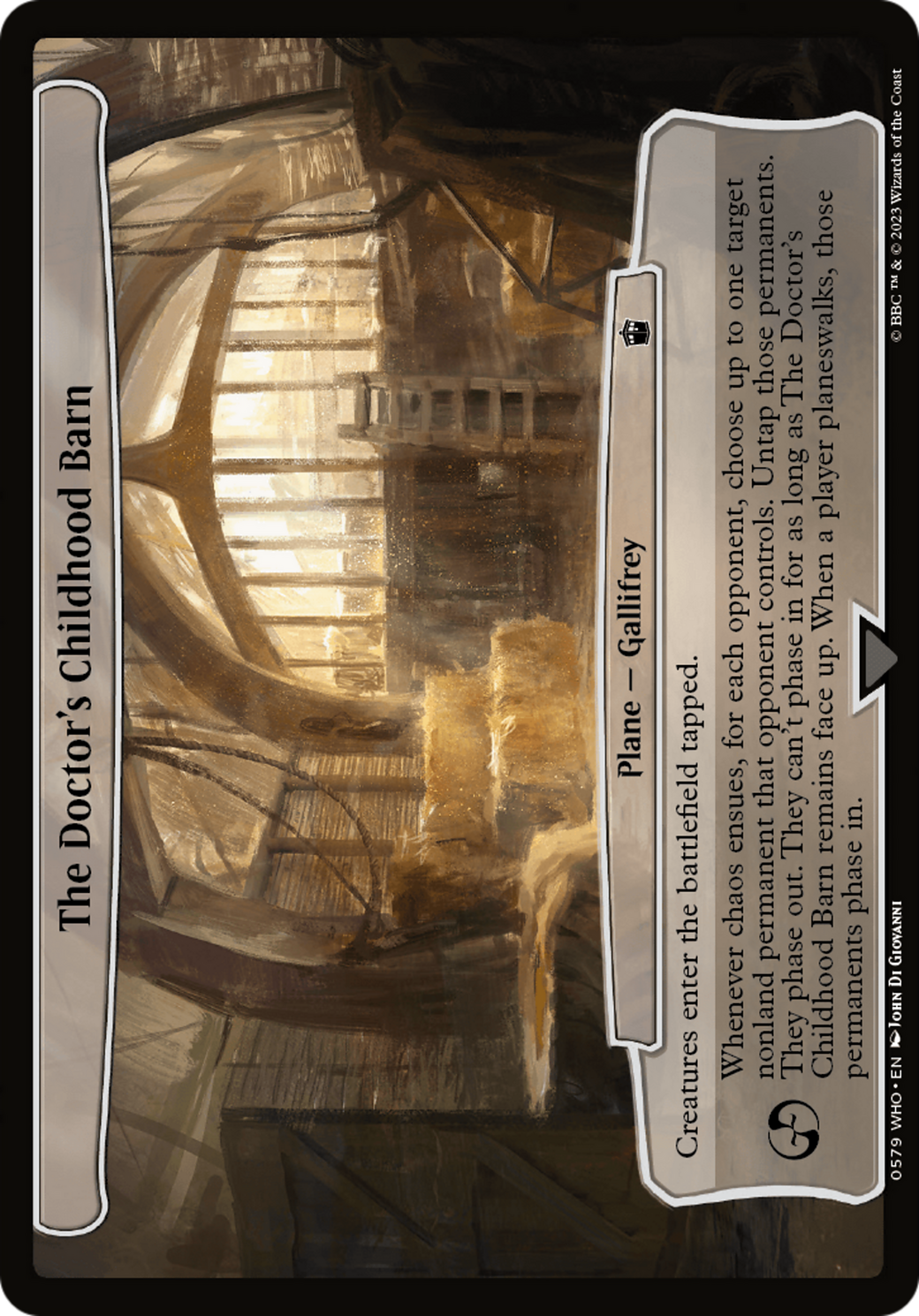 The Doctor's Childhood Barn [Doctor Who] | The Time Vault CA